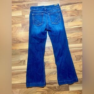 Ariat Trouser Perfect Rise Dark Wash Womens Jeans Size 28R Bootcut Western Denim